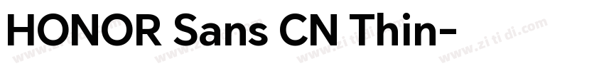 HONOR Sans CN Thin字体转换